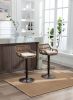 COOLMORE Swivel Bar Stools Set of 2 Adjustable Counter Height Chairs with Footrest for Kitchen, Dining Room 2PC/SET