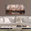 Canvas Wall Art for Living Room|Family Grateful Thankful Blessed|Family Wall Decor|Christian Wall Decor|Family Signs Canvas Prints Artwork Framed Pain