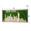 New York Moss City Silhouette Metal Wall Art Small