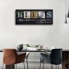 Inspirational Quotes Canvas Wall Art,Bless the Food Before Us Canvas Print,Motivational Wall Art for Living Room,Christian Art Wall Decor for Home Din