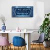 Being Grateful Canvas Wall Art for Living Room-Navy Blue Wall Art-Inspirational Canvas Painting Motivational Positive Quotes Wall Picture Retro Artwor