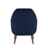 Astrid Mid-Century Navy Blue Velvet Arm Chair