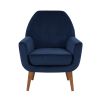 Astrid Mid-Century Navy Blue Velvet Arm Chair