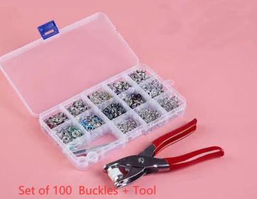 Colorful Five Claw Buckle Installation Tool Set (Option: Silver Buckles-B)