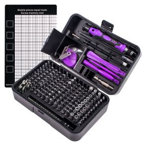 Mobile Phone Telecommunication Repair Screwdriver Hardware Tool Set (Option: Black purple)