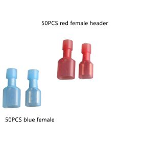 Insulation Joint Wire Connector Wiring Terminal Male And Female Plug (Option: 100PCS red and blue mix)