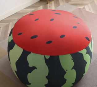 Lazy Sofa Bean Bag Removable Washable Balcony Lying (Option: Watermelon-85X50CM)