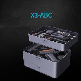 Hardware Multifunctional Full Set Of Household Commonly Used Toolbox Layered (Option: X3 ABC)