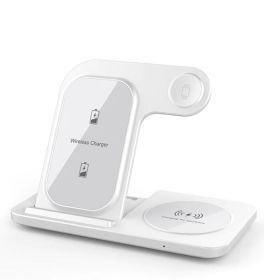 Three In One Dual Coil Wireless Charger (Option: White-USB)