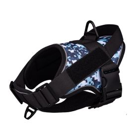 Reflective Explosion-proof Impact Traction Vest (Option: Blue camouflage-XL)