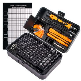 Mobile Phone Telecommunication Repair Screwdriver Hardware Tool Set (Option: Black orange)