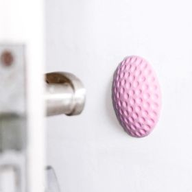 Doorknob Back Wall Protector Crash Pad Home Door Rubber Crash Mat Door Handle Bumper Kitchen Dining Bar Accessories Home Decorations (Color: Pink)