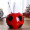 Football Shape Tissue Holder Creative Round Roll Tissue Holder Paper Pumping Box Tissue Box Paper Pot for Home Office Car