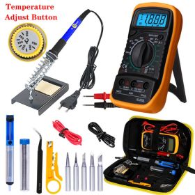 Electric Soldering Iron Multimeter Set Digital Display Soldering Iron Kit (Option: 60w-European gauge)