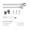 Curtain Rods for Windows 28 to 132 Inch Round Curtain Rod 1 Inch Stainless Steel Rods with Adjustable Brackets