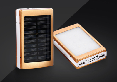 Aluminum Alloy Camping Lamp Solar Power Bank Material (Option: Gold-6000MAh-1PC)