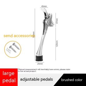 Invisible Collision Avoided Door Pedal Stopper (Option: Large Silver)